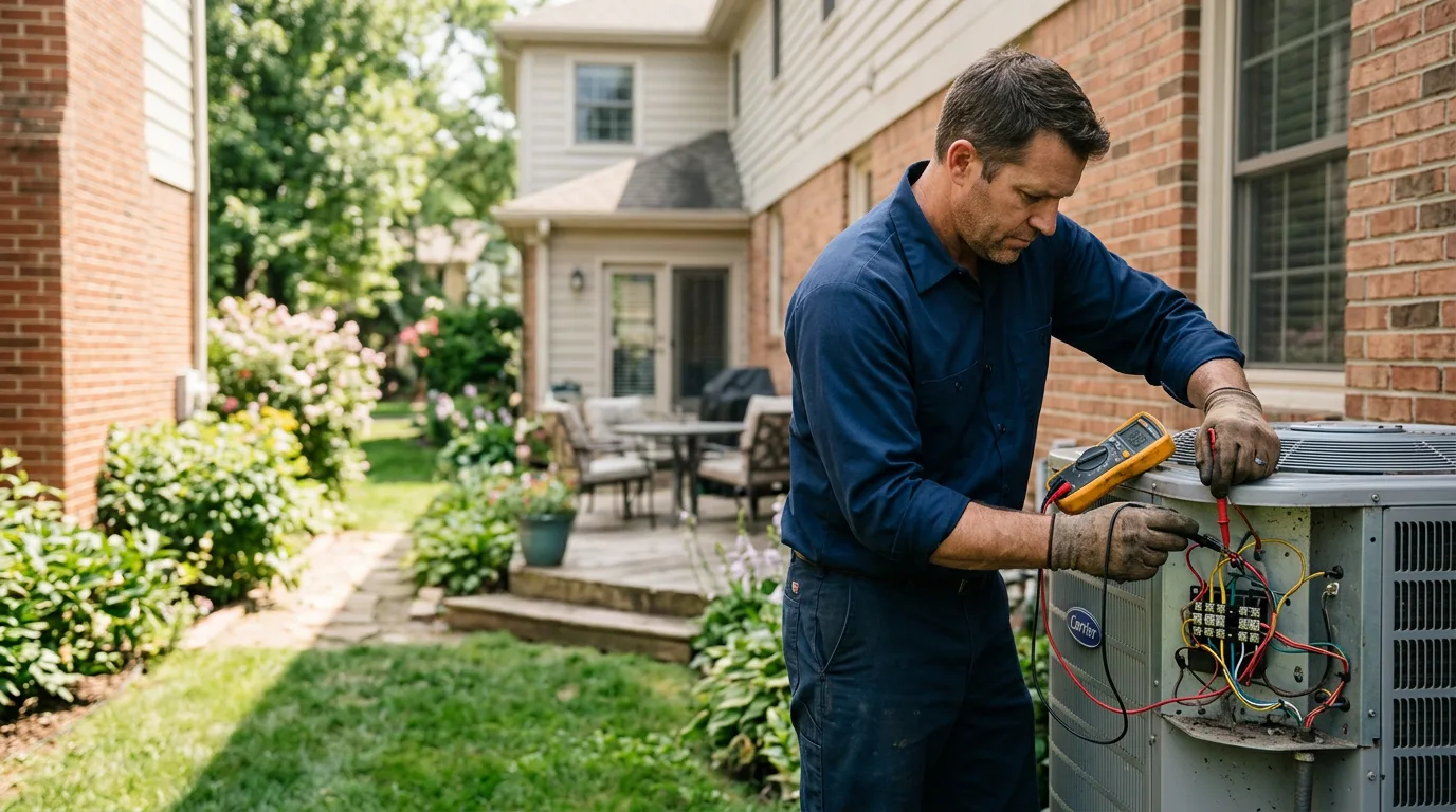 HVAC technician working near Waterloo, IL